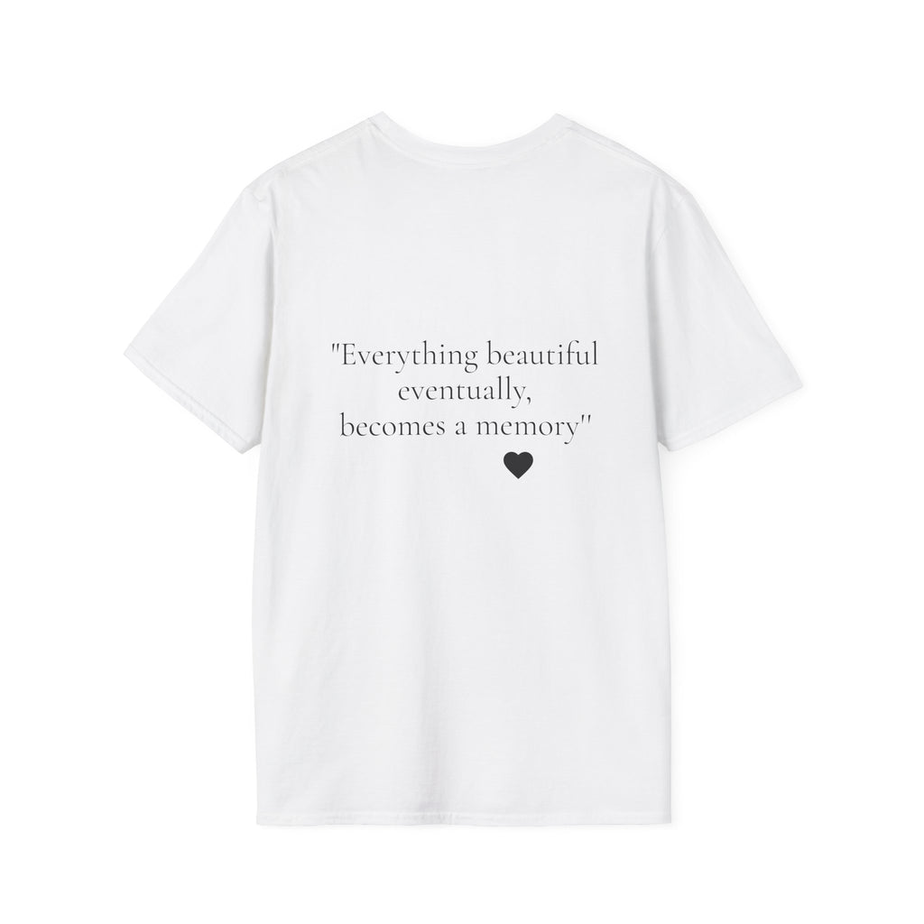 Art Nouveau Garden Print T‑Shirt — Woman in White Vintage Painting Tee