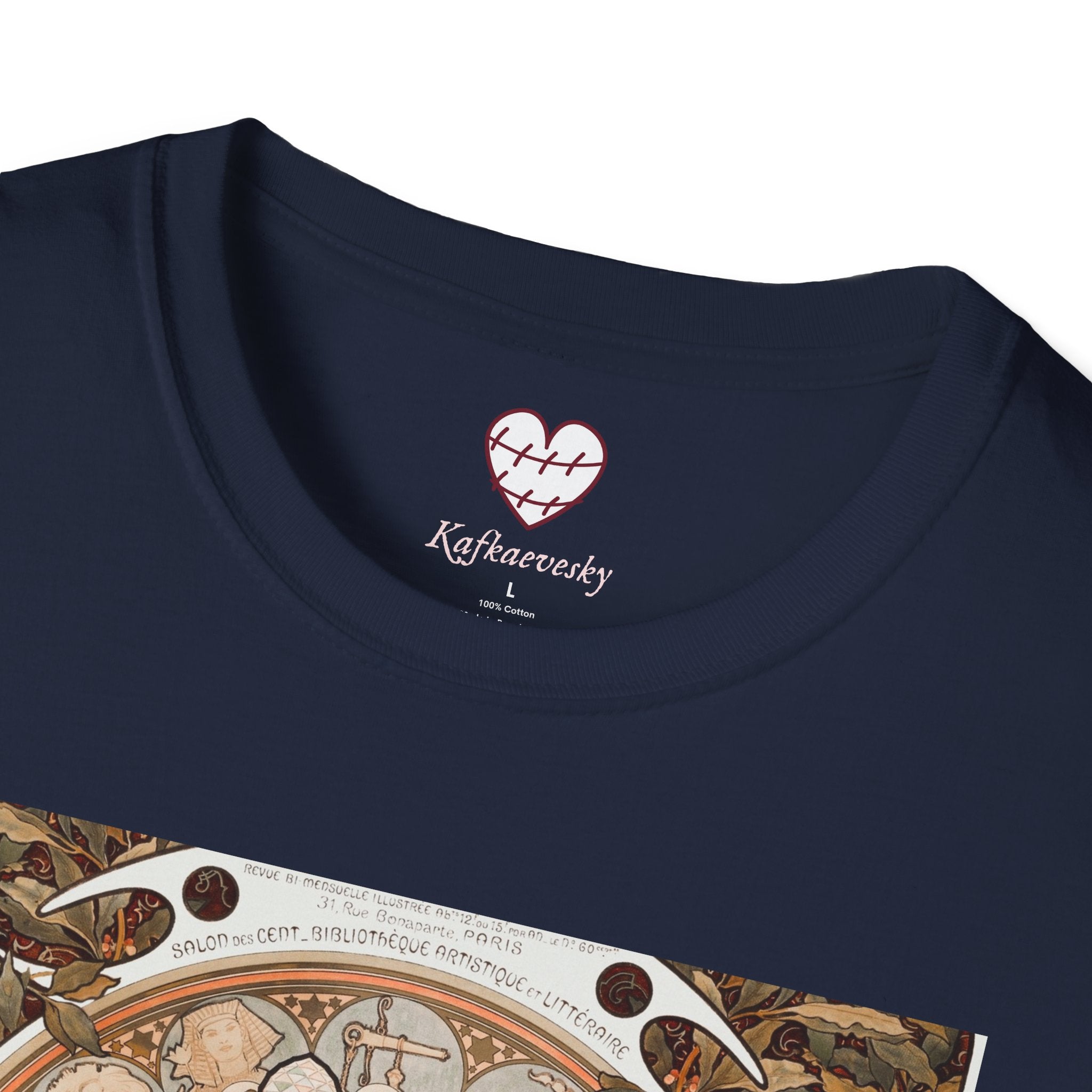 Art Nouveau Floral Goddess T-Shirt — Vintage Portrait Tee
