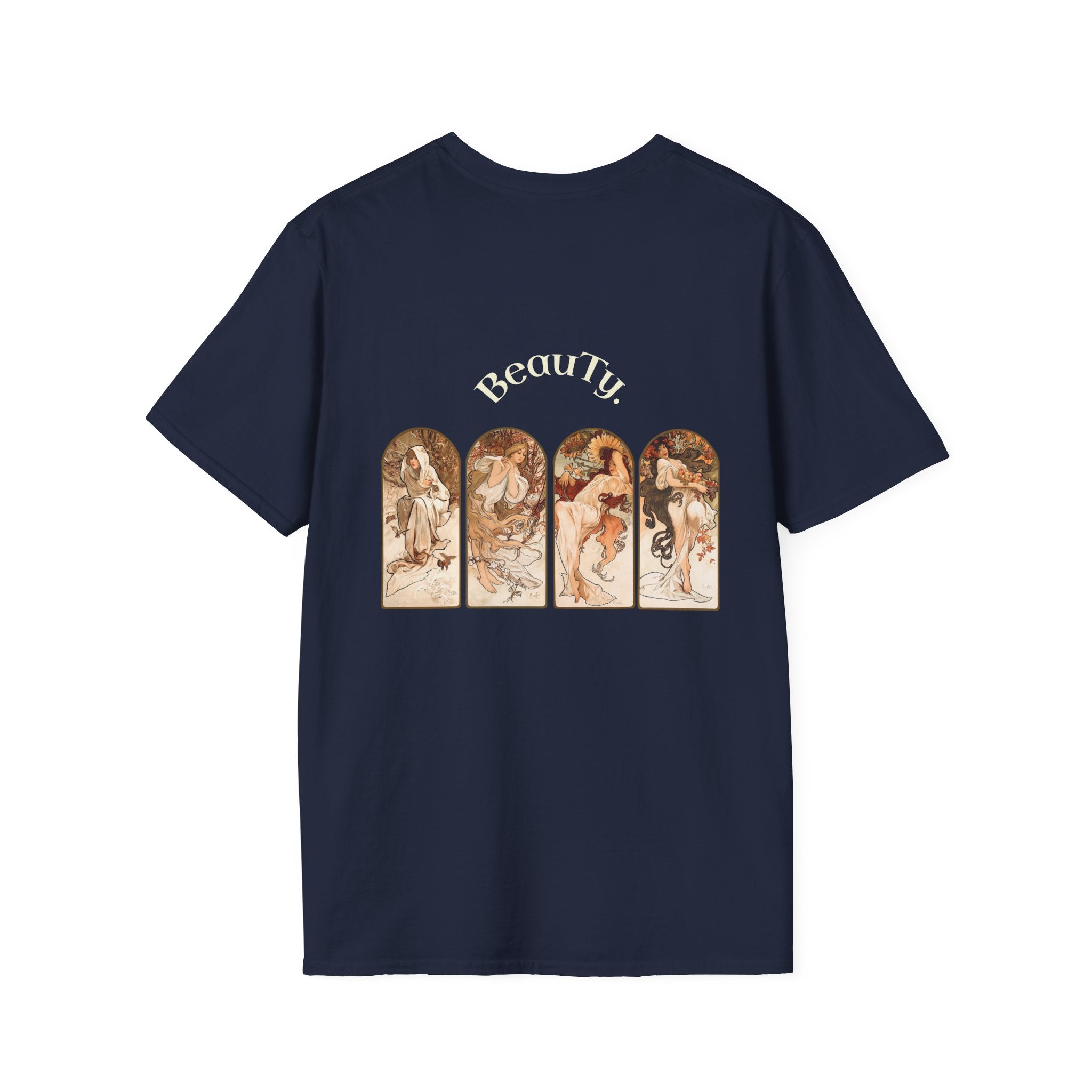 Art Nouveau Floral Goddess T-Shirt — Vintage Portrait Tee