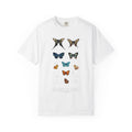 Butterfly & Floral Bird Tee — Vintage Nature Graphic T-Shirt