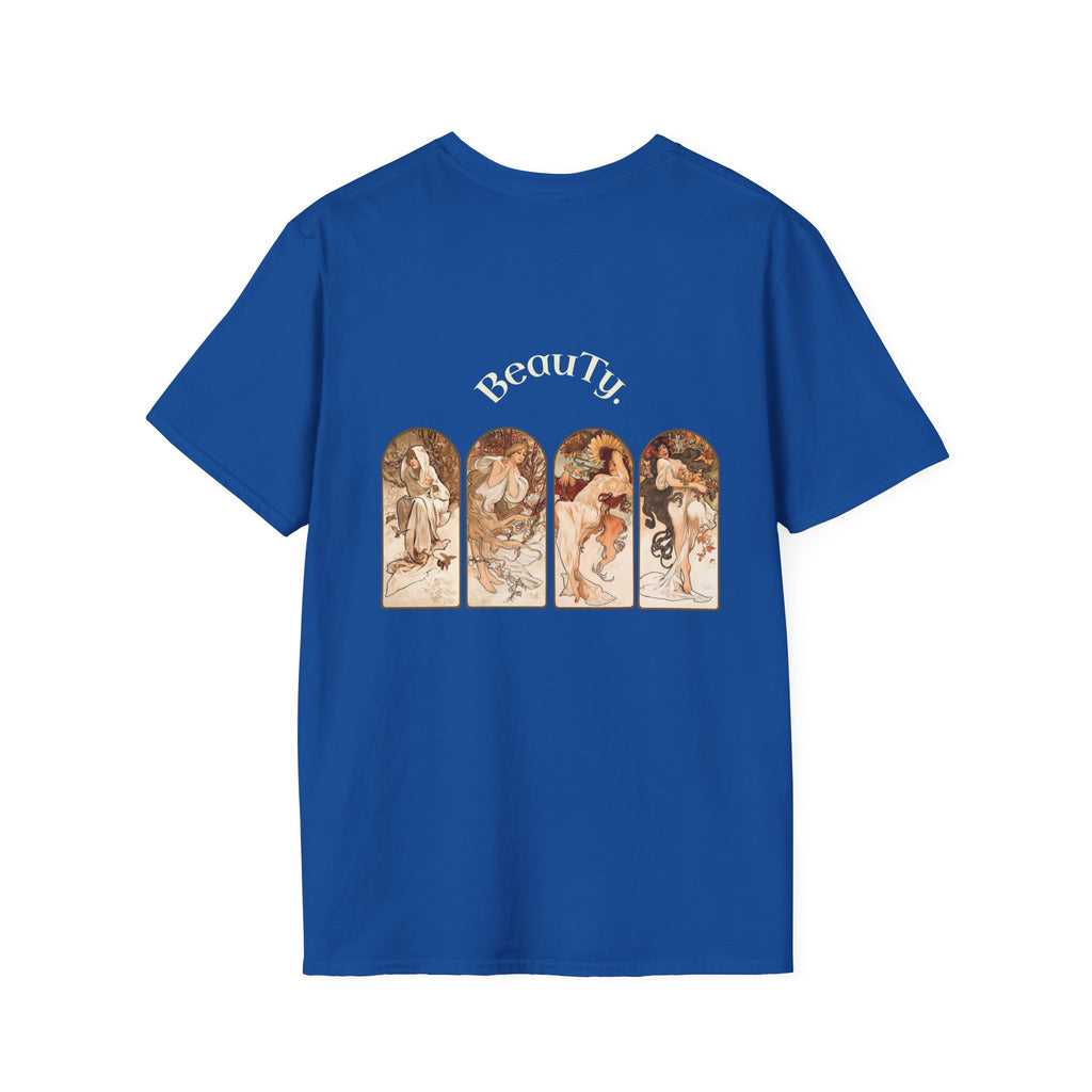 Art Nouveau Floral Goddess T-Shirt — Vintage Portrait Tee