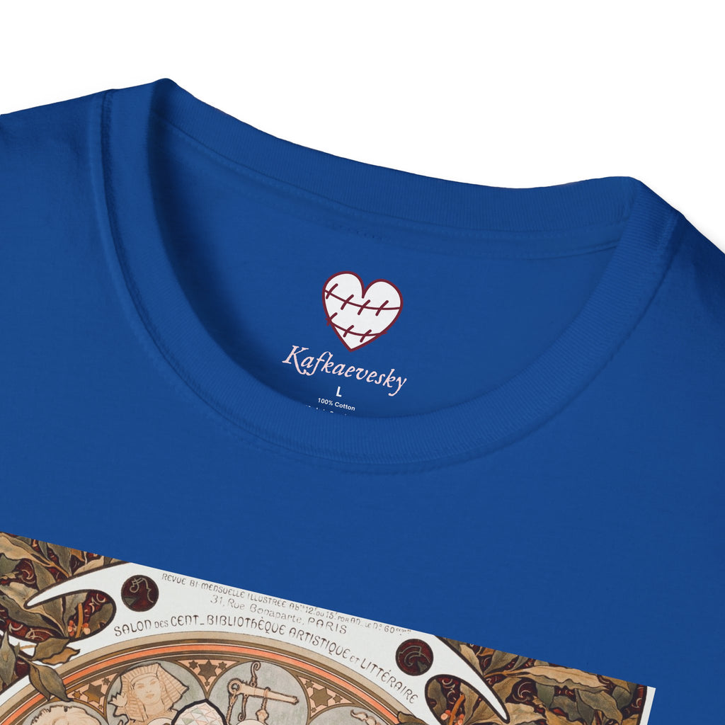 Art Nouveau Floral Goddess T-Shirt — Vintage Portrait Tee
