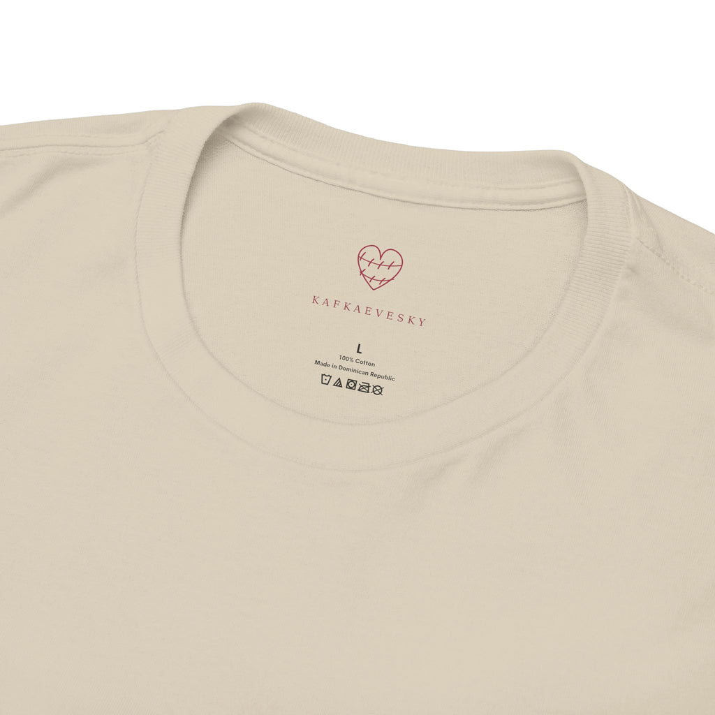 Heart Script Tee — 'Love Me Back Together' Minimalist Cotton T-Shirt