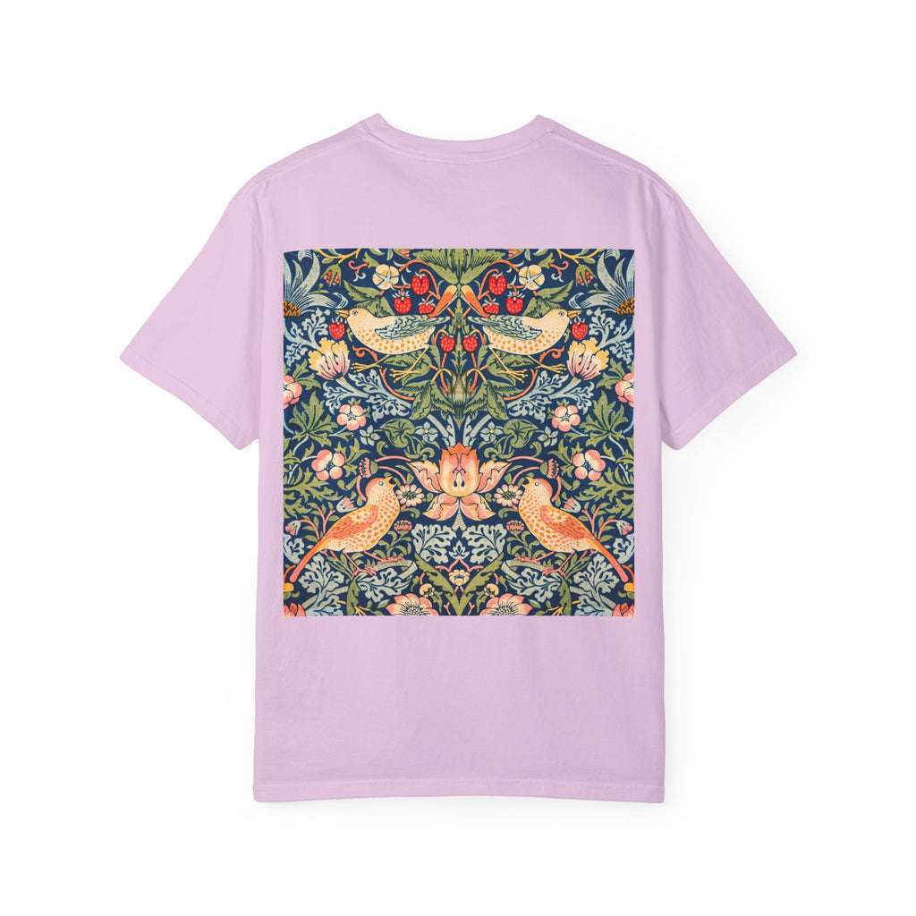 Butterfly & Floral Bird Tee — Vintage Nature Graphic T-Shirt
