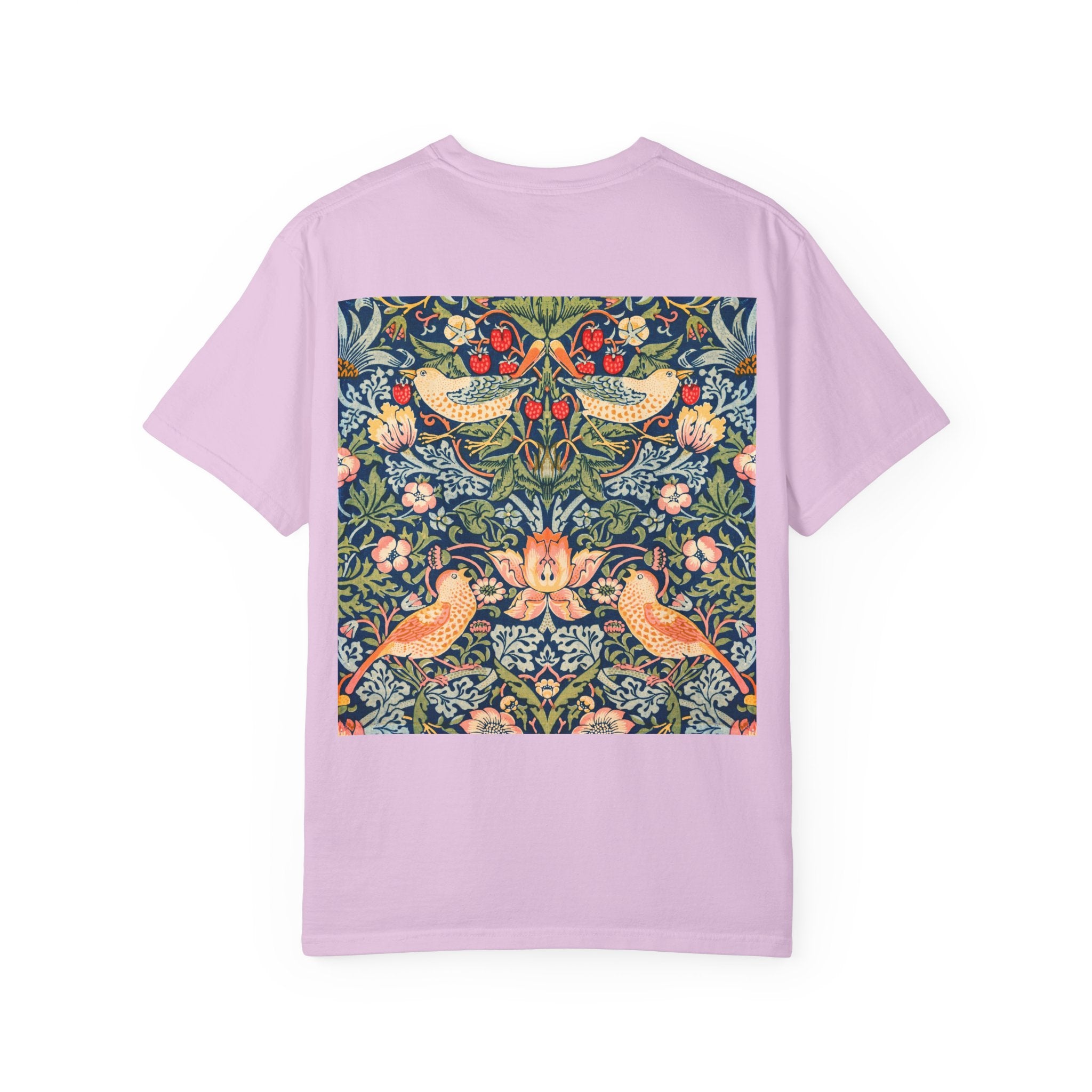 Butterfly & Floral Bird Tee — Vintage Nature Graphic T-Shirt