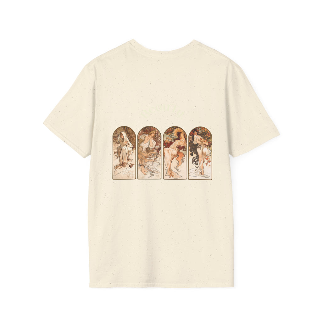 Art Nouveau Floral Goddess T-Shirt — Vintage Portrait Tee