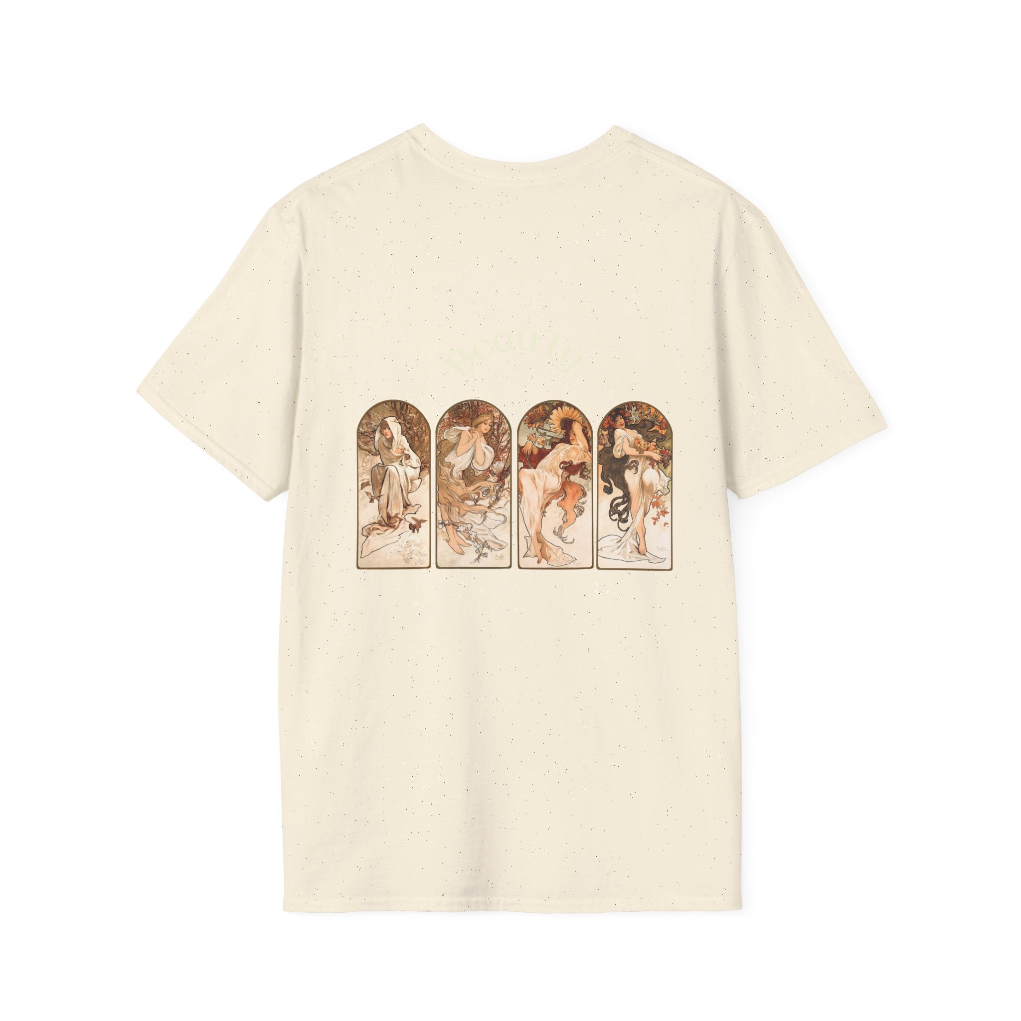 Art Nouveau Floral Goddess T-Shirt — Vintage Portrait Tee