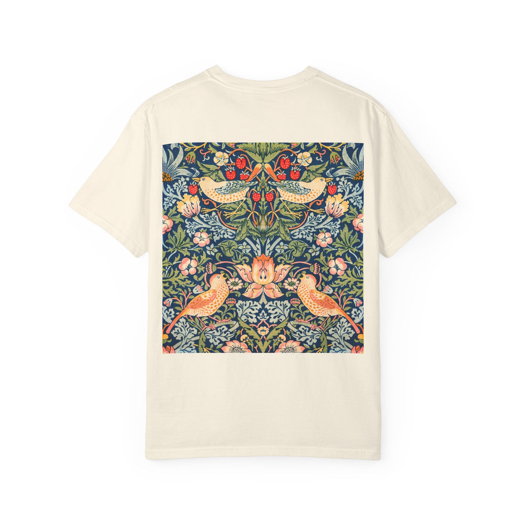 Butterfly & Floral Bird Tee — Vintage Nature Graphic T-Shirt
