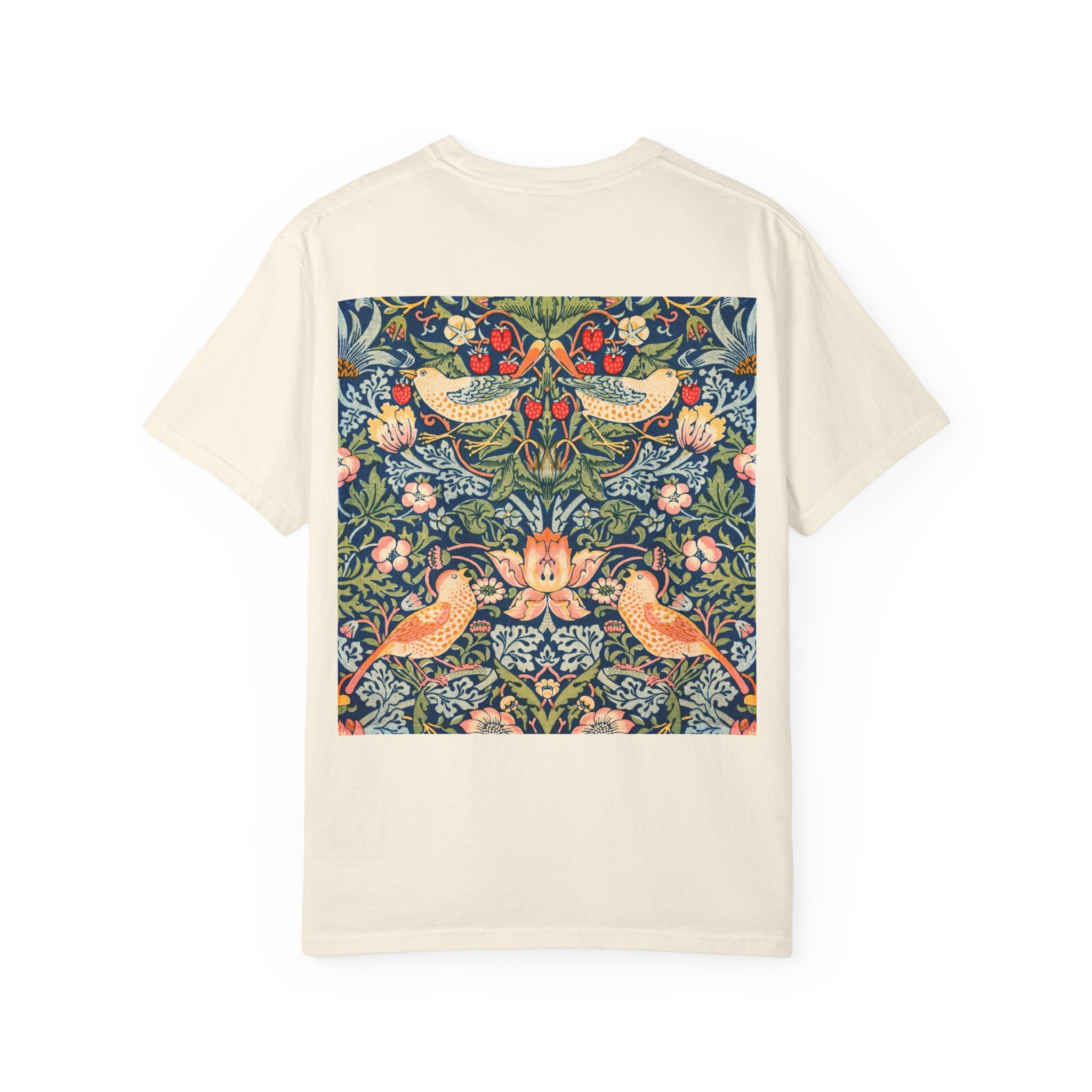 Butterfly & Floral Bird Tee — Vintage Nature Graphic T-Shirt