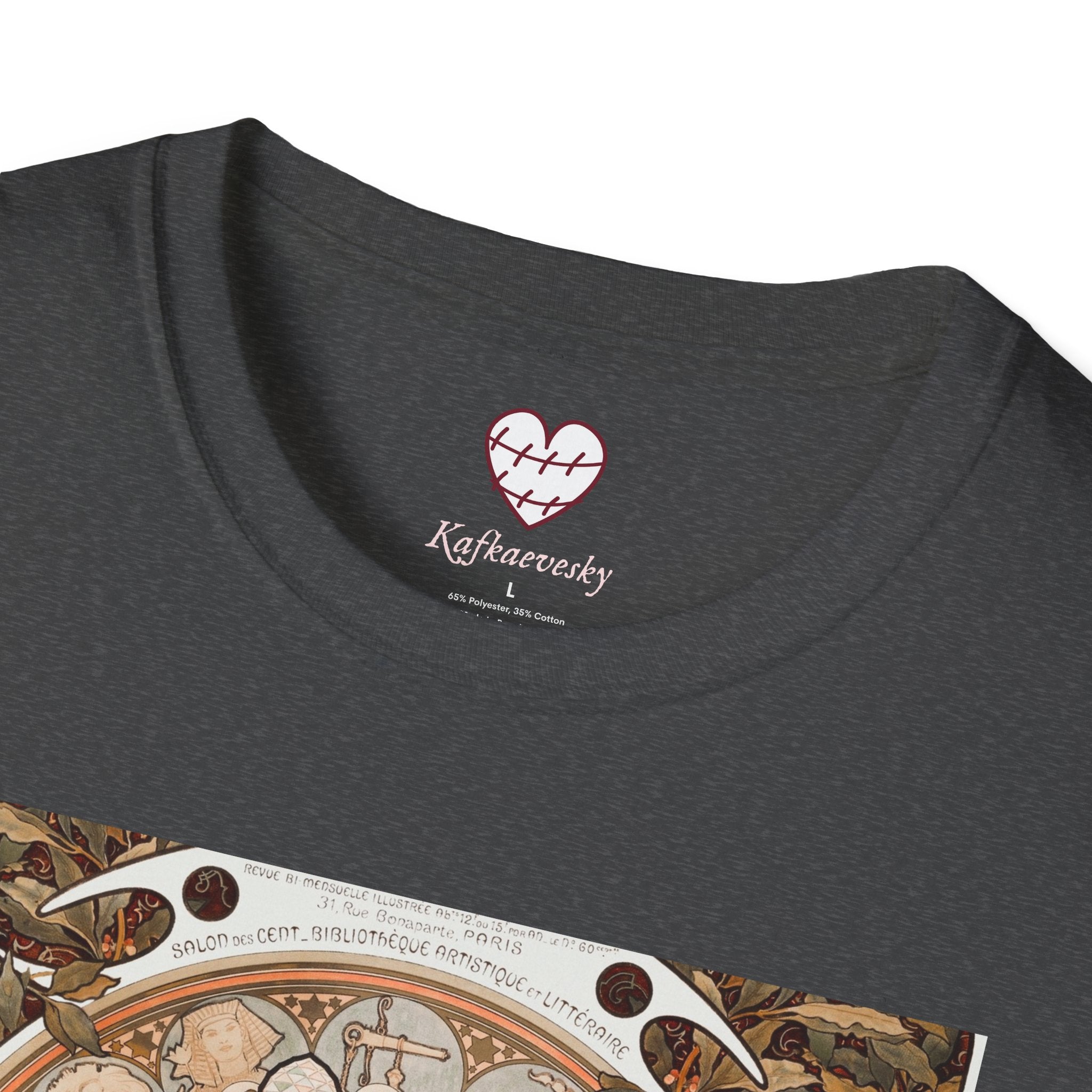 Art Nouveau Floral Goddess T-Shirt — Vintage Portrait Tee