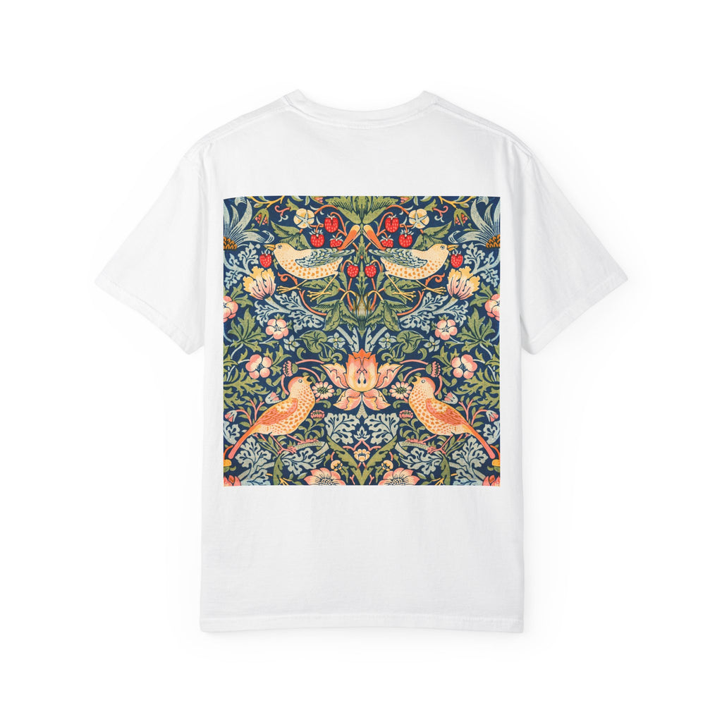 Butterfly & Floral Bird Tee — Vintage Nature Graphic T-Shirt
