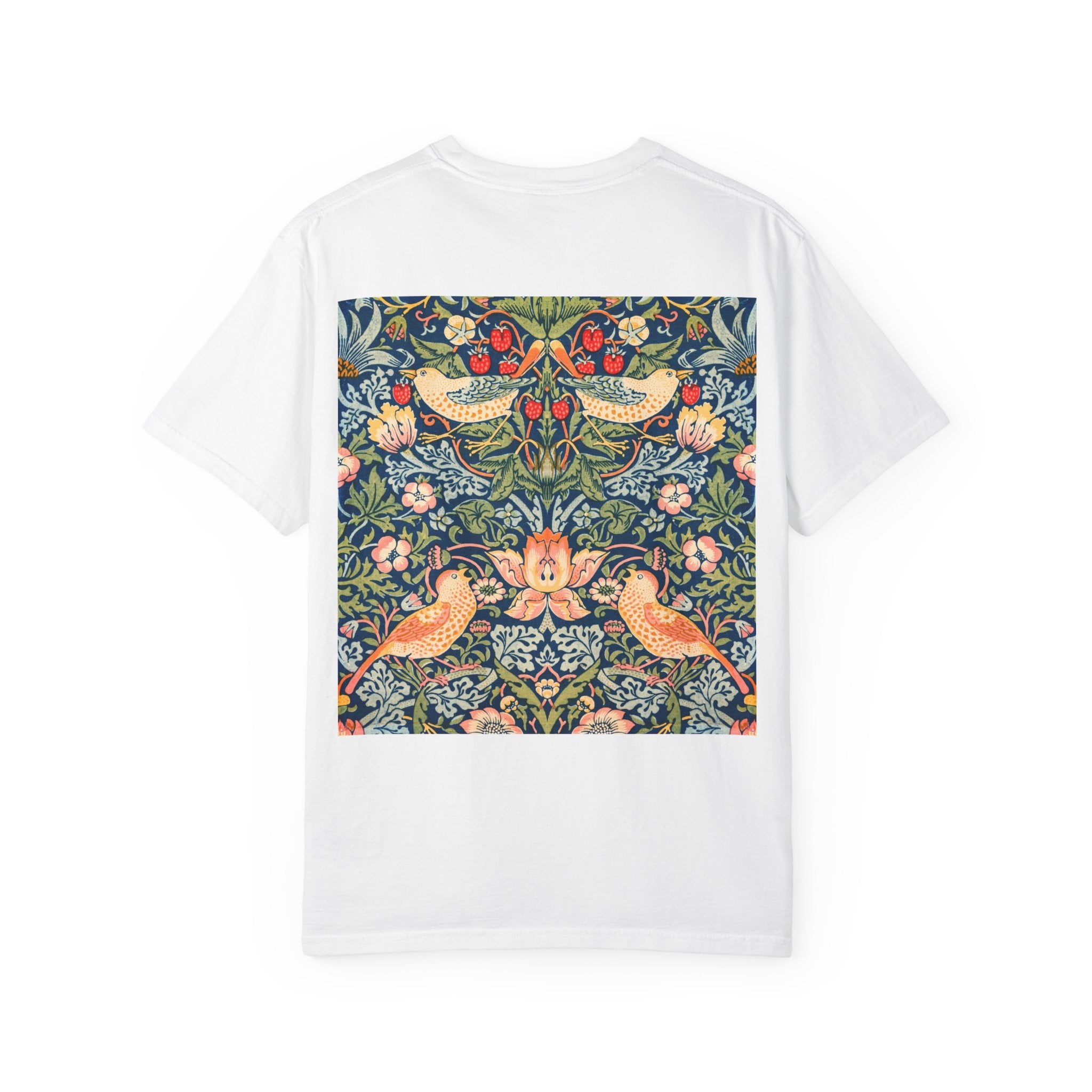 Butterfly & Floral Bird Tee — Vintage Nature Graphic T-Shirt