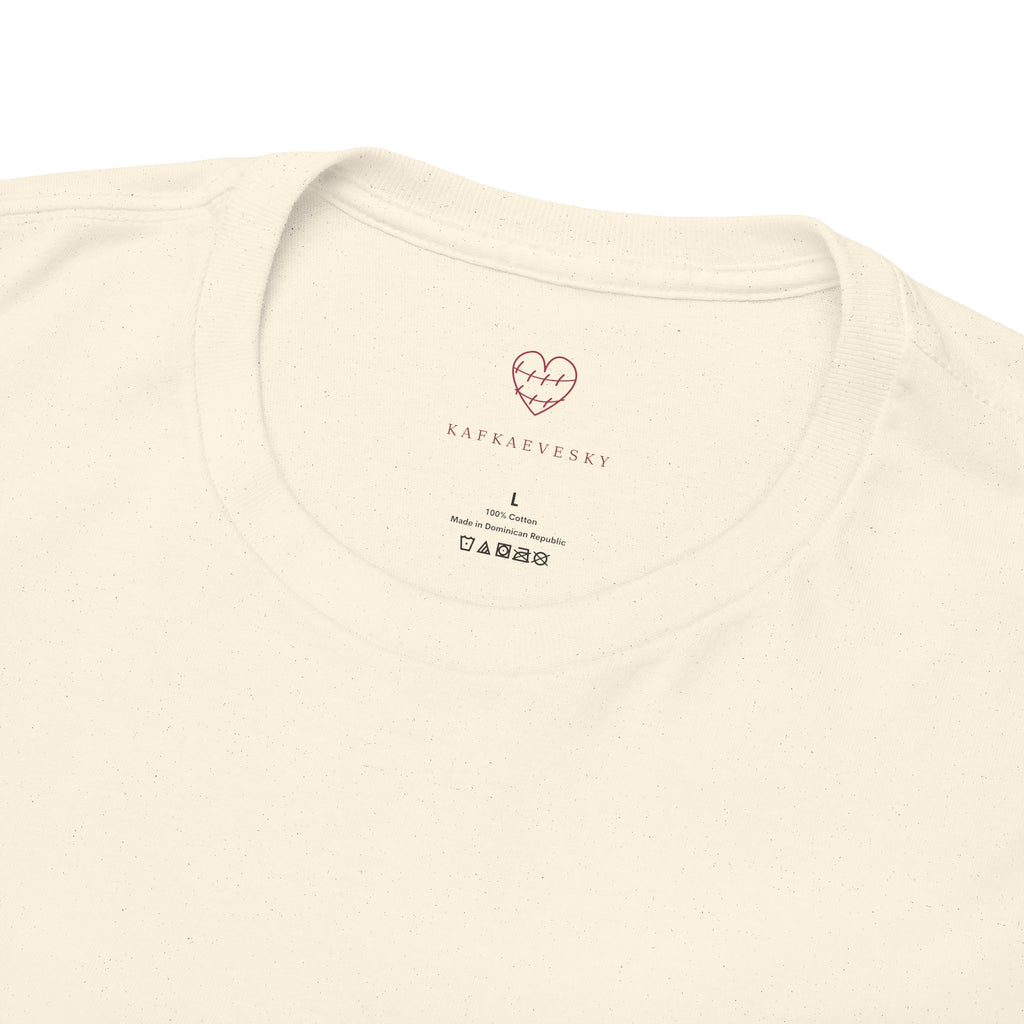 Heart Script Tee — 'Love Me Back Together' Minimalist Cotton T-Shirt