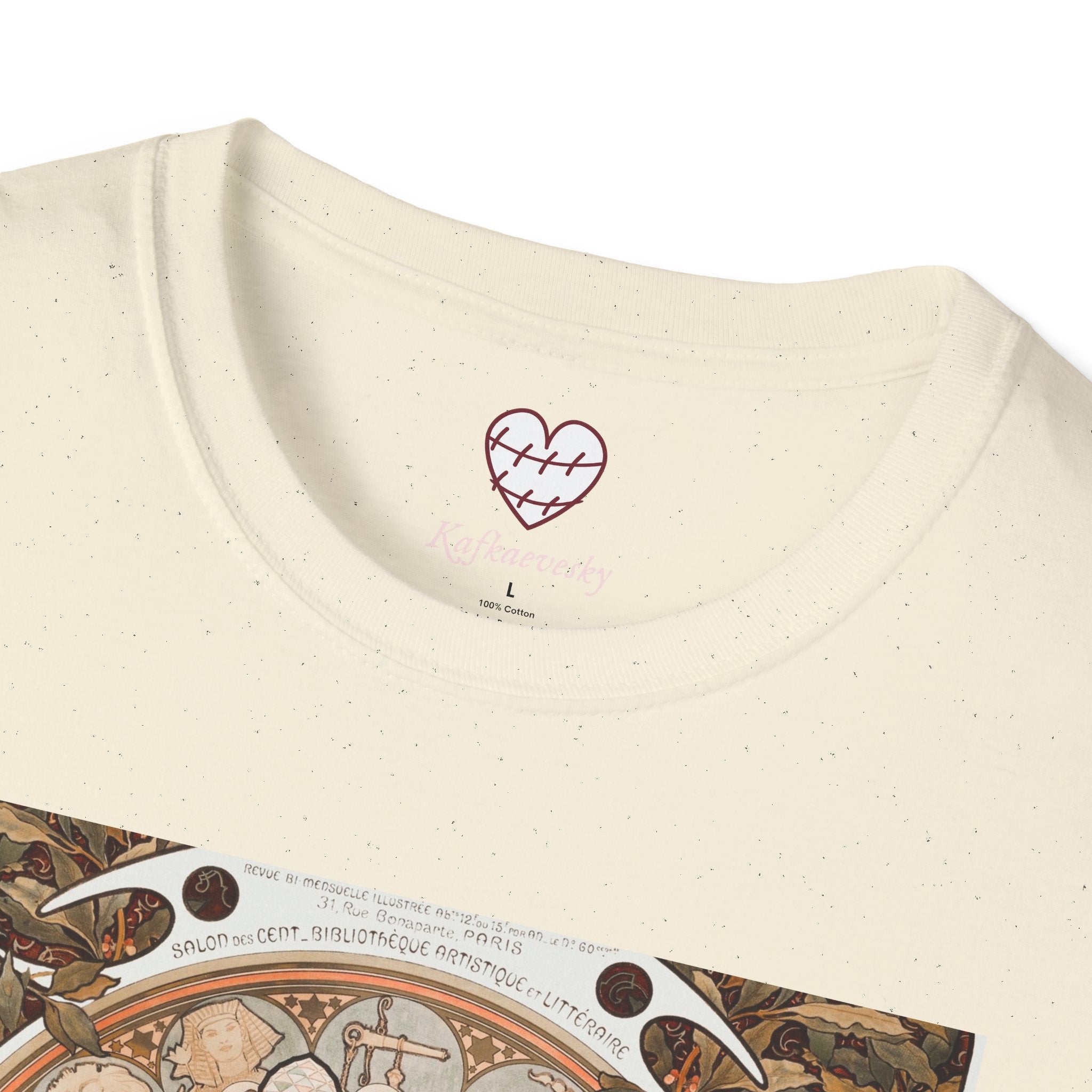 Art Nouveau Floral Goddess T-Shirt — Vintage Portrait Tee