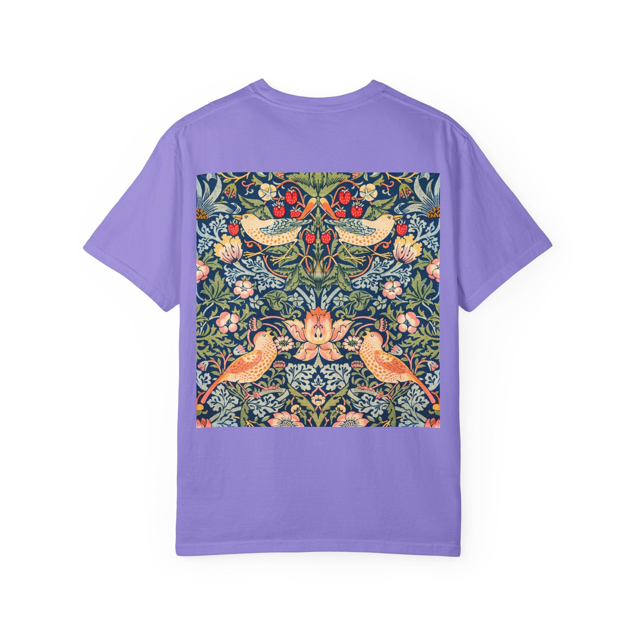 Butterfly & Floral Bird Tee — Vintage Nature Graphic T-Shirt