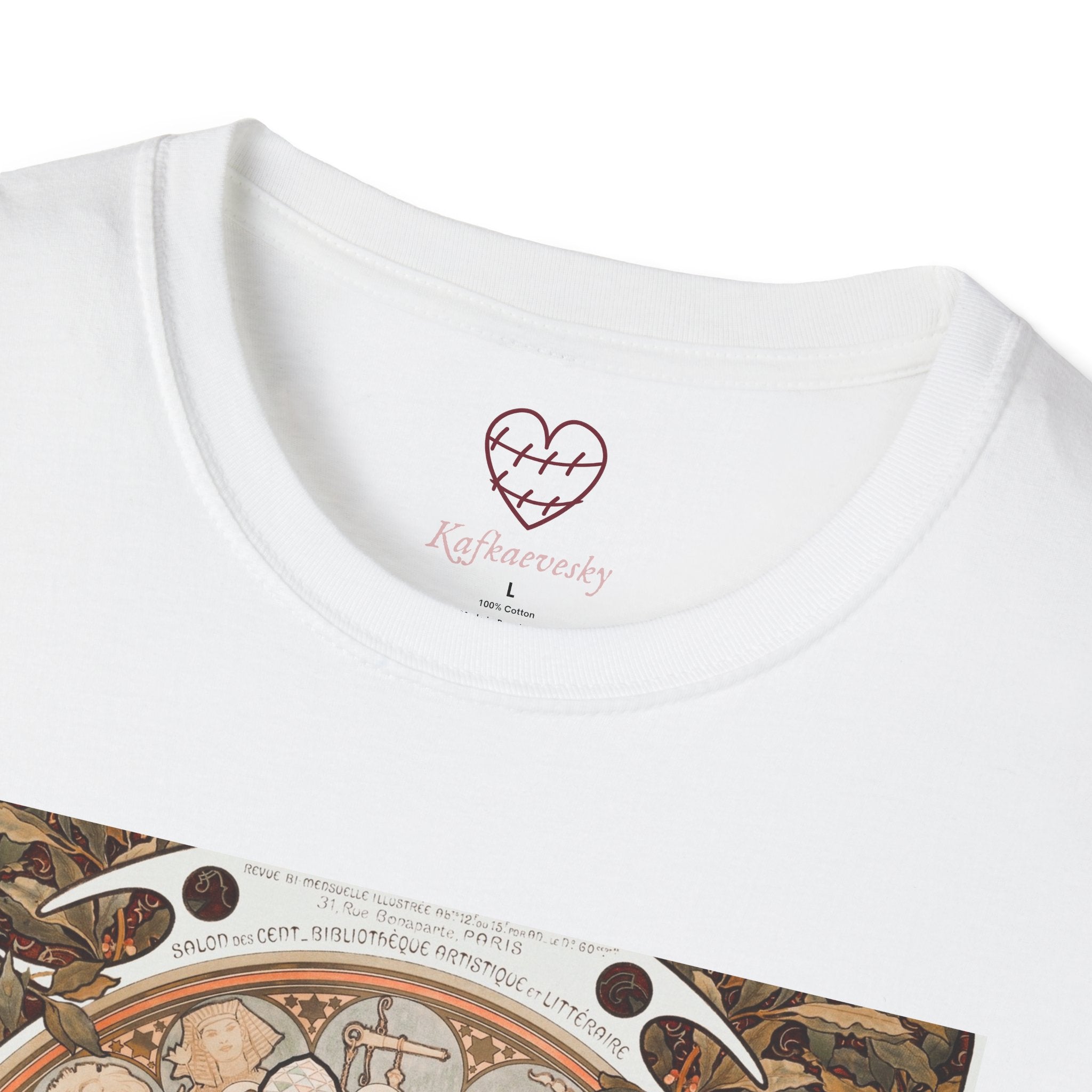 Art Nouveau Floral Goddess T-Shirt — Vintage Portrait Tee