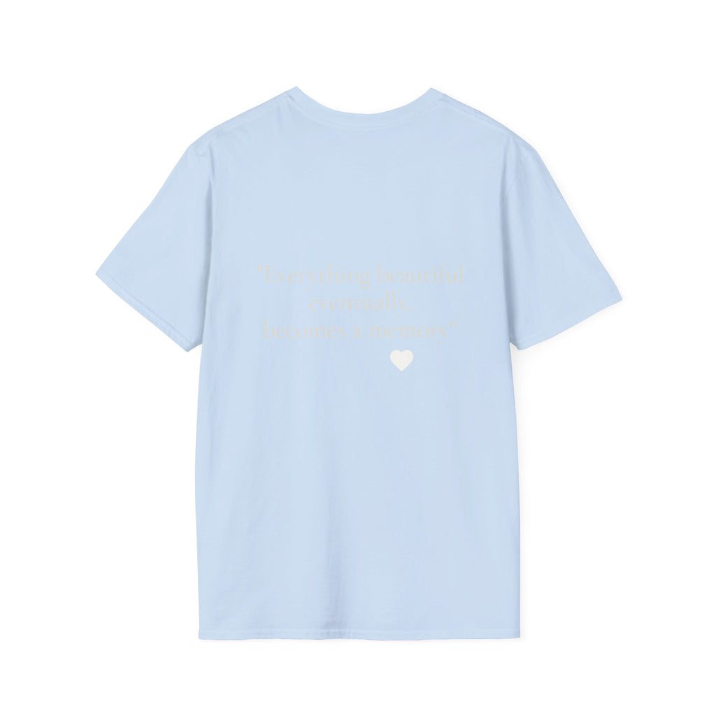 Art Nouveau Garden Print T‑Shirt — Woman in White Vintage Painting Tee