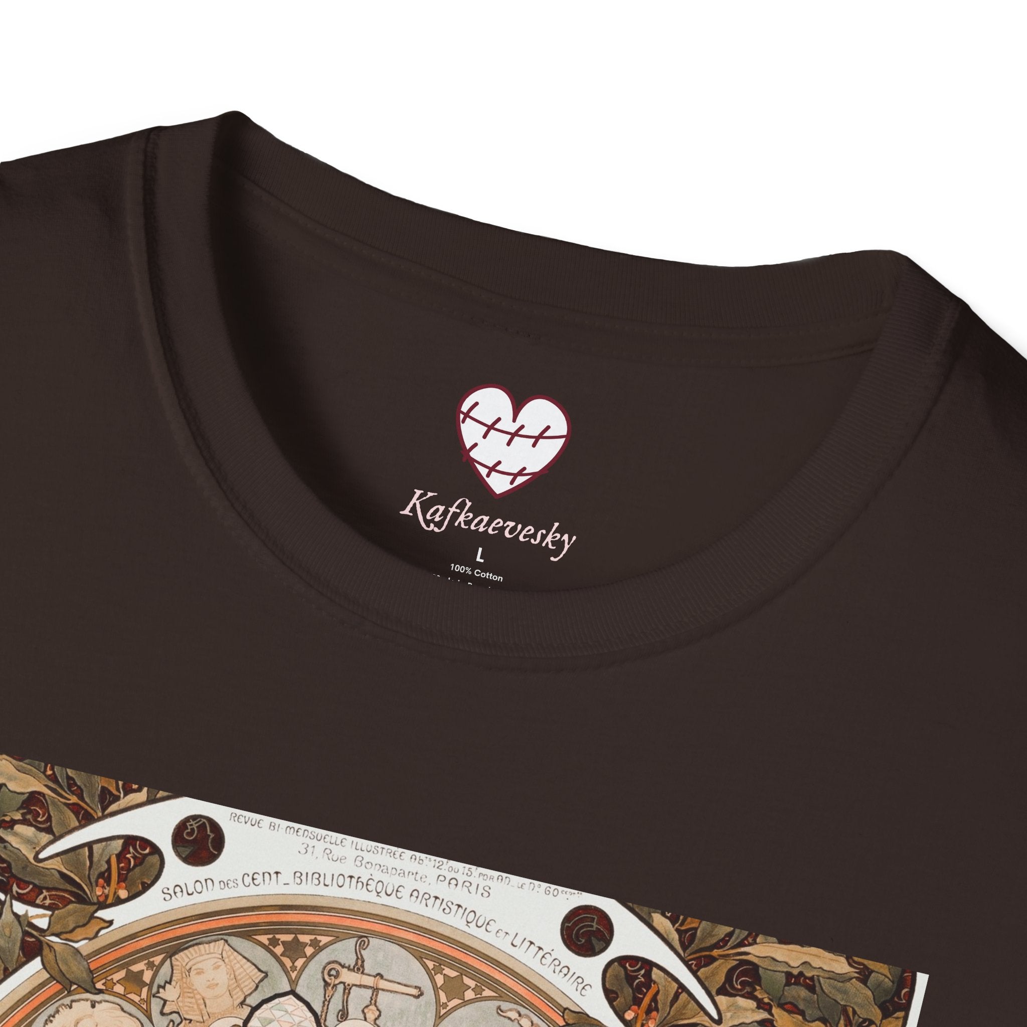 Art Nouveau Floral Goddess T-Shirt — Vintage Portrait Tee