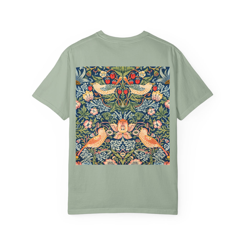 Butterfly & Floral Bird Tee — Vintage Nature Graphic T-Shirt