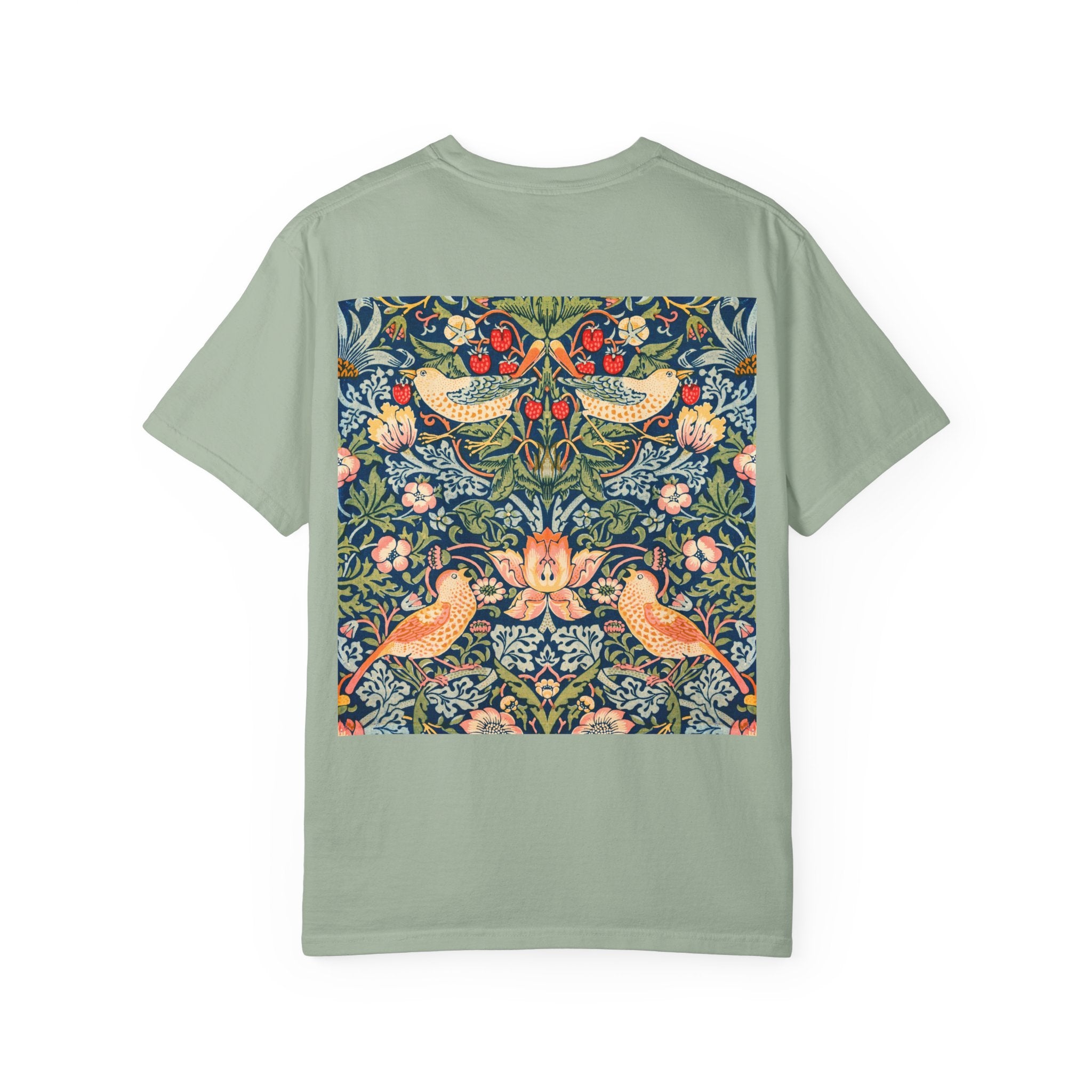 Butterfly & Floral Bird Tee — Vintage Nature Graphic T-Shirt