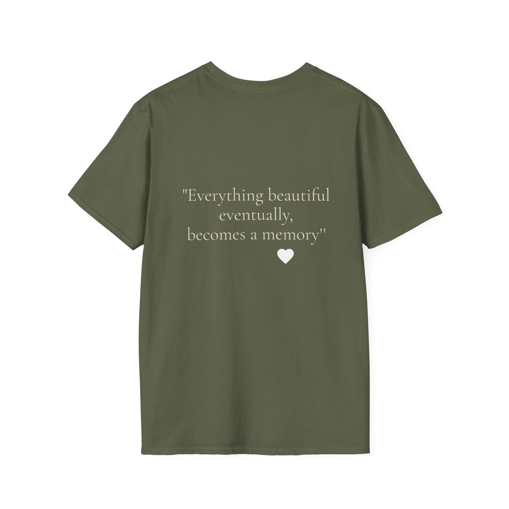 Art Nouveau Garden Print T‑Shirt — Woman in White Vintage Painting Tee