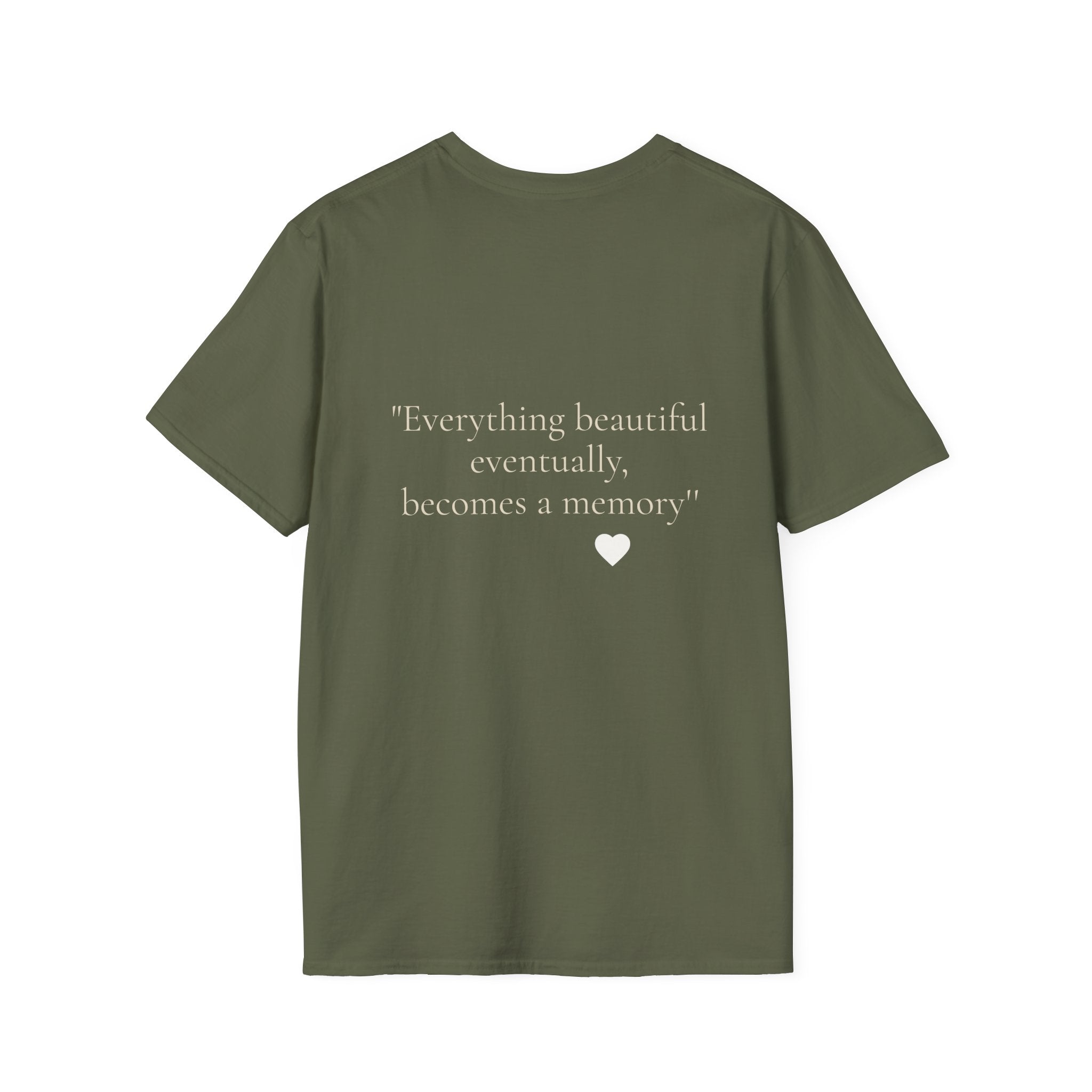 Art Nouveau Garden Print T‑Shirt — Woman in White Vintage Painting Tee