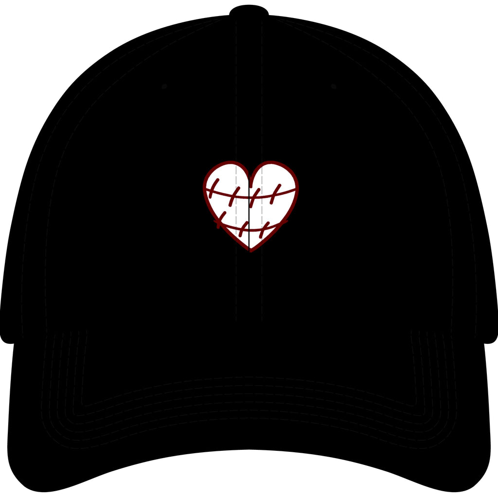 Personalized Baseball Heart Cap — Youth Adjustable Love Baseball Hat