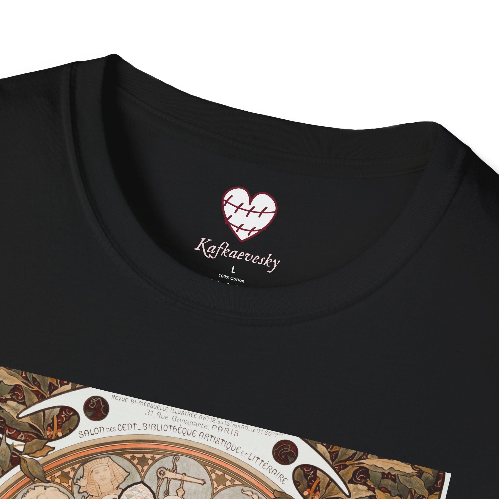 Art Nouveau Floral Goddess T-Shirt — Vintage Portrait Tee