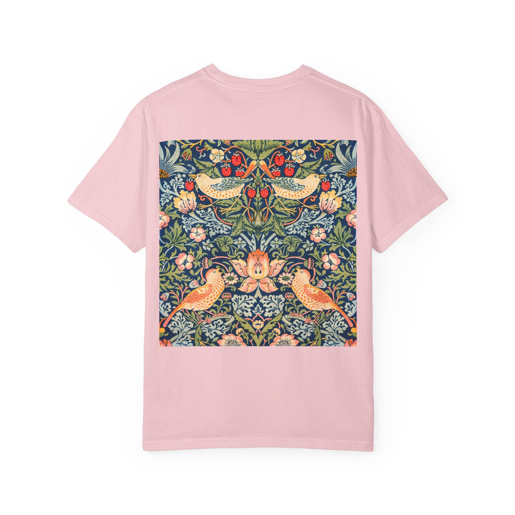 Butterfly & Floral Bird Tee — Vintage Nature Graphic T-Shirt