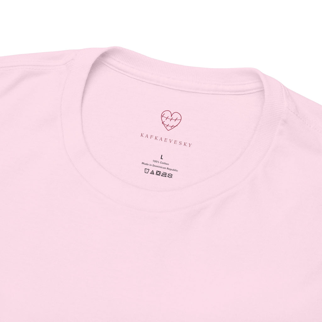 Heart Script Tee — 'Love Me Back Together' Minimalist Cotton T-Shirt