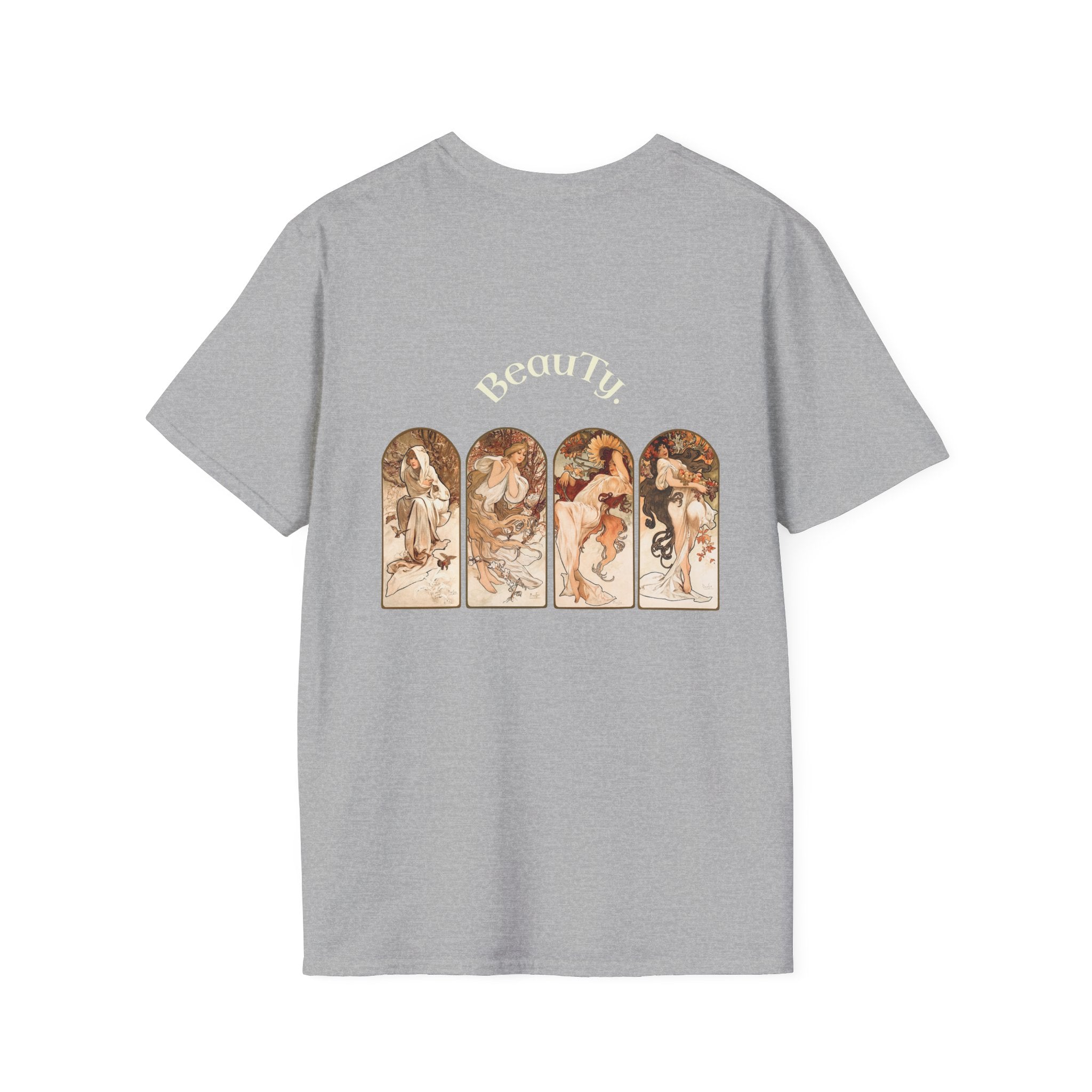 Art Nouveau Floral Goddess T-Shirt — Vintage Portrait Tee