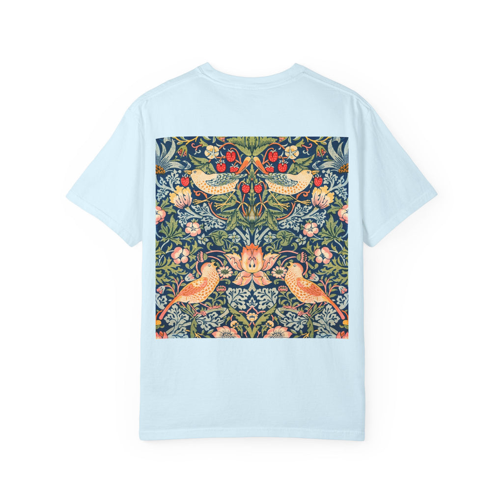 Butterfly & Floral Bird Tee — Vintage Nature Graphic T-Shirt