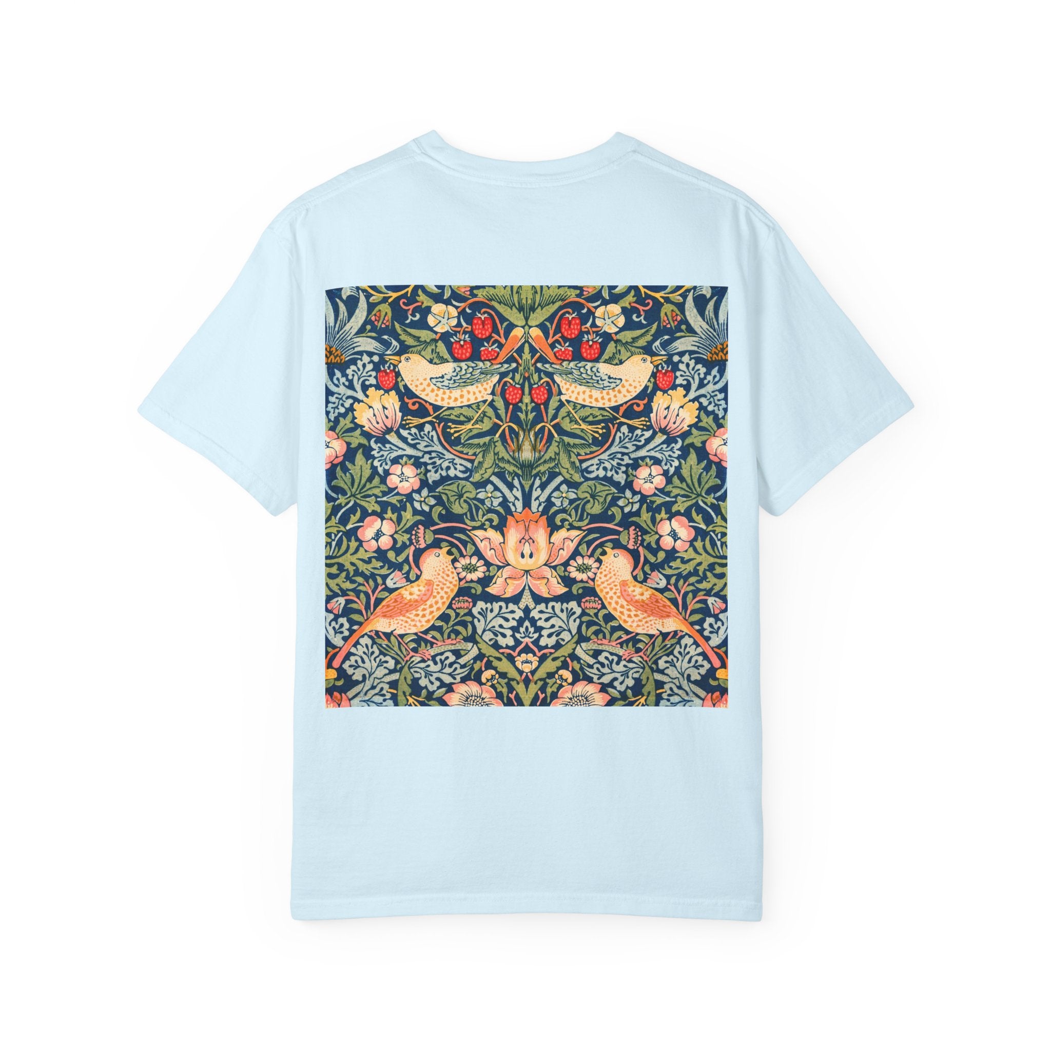 Butterfly & Floral Bird Tee — Vintage Nature Graphic T-Shirt
