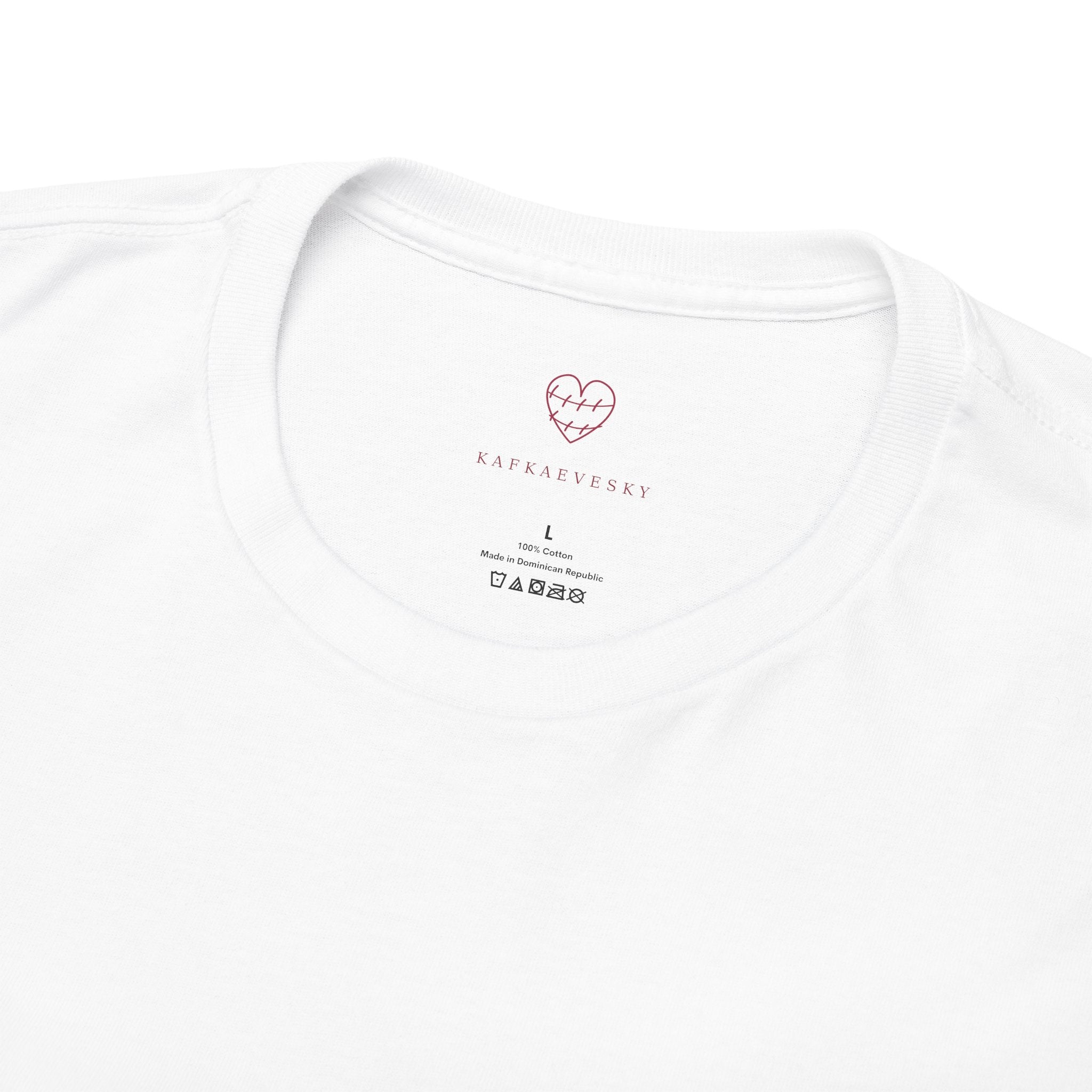 Heart Script Tee — 'Love Me Back Together' Minimalist Cotton T-Shirt