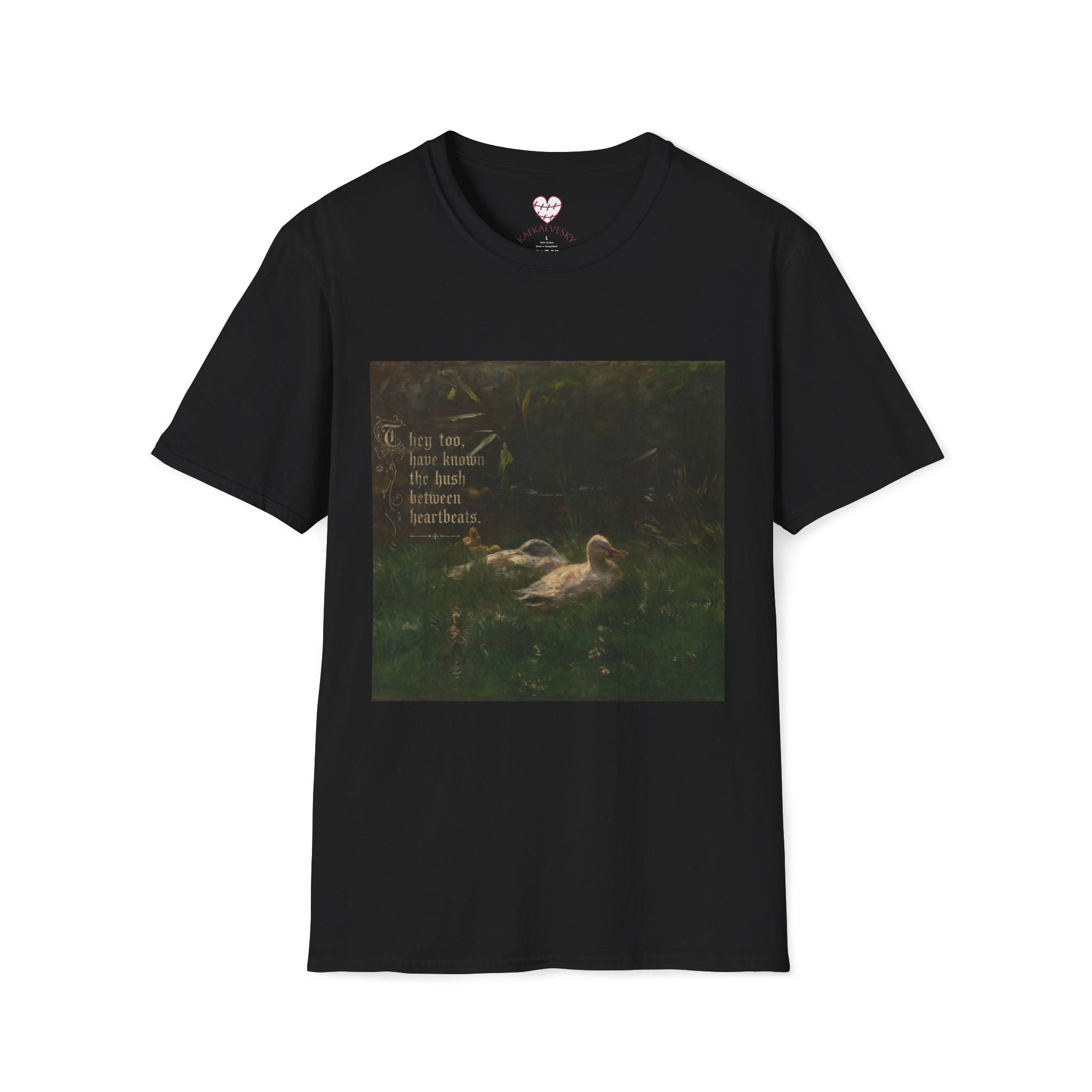 Vintage Cottagecore Tee — "To live too, have known the hush between heartbeats"