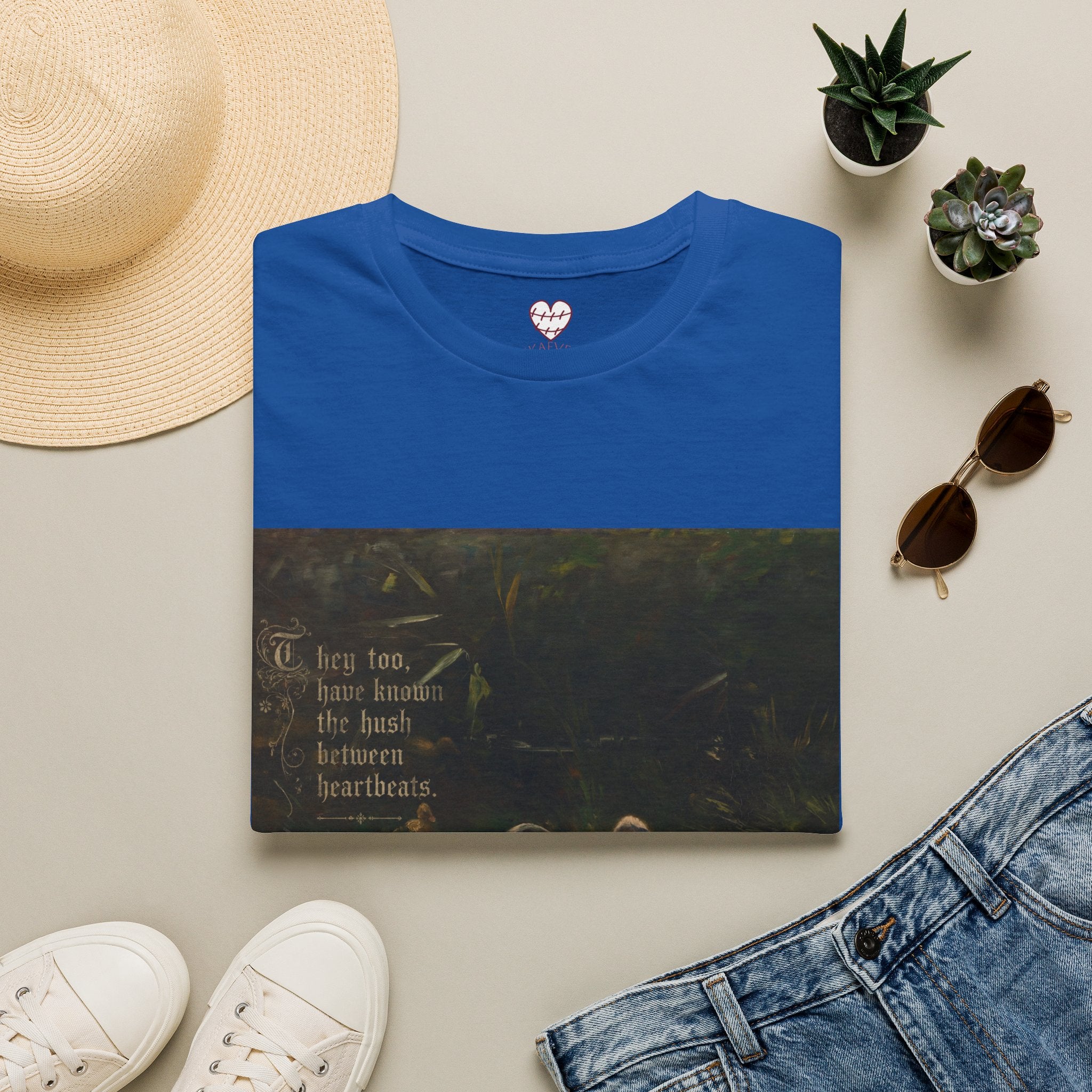 Vintage Cottagecore Tee — "To live too, have known the hush between heartbeats"